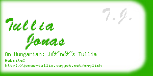 tullia jonas business card